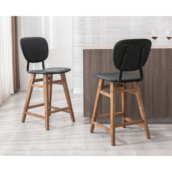 Red Barrel Studio® Rosalynne Solid Wood 25.5'' Counter Stool Wayfair